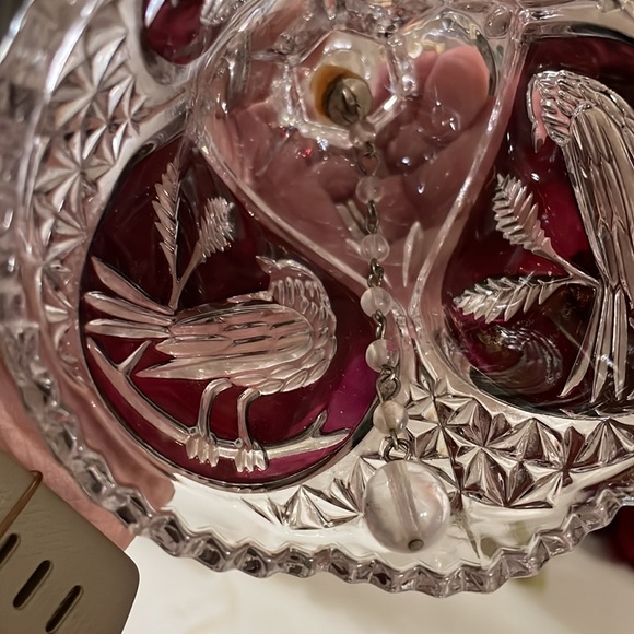 Vintage Hofbauer Red Byrd Crystal Bell from Germany - Picture 4 of 6